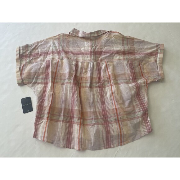 Lucky Brand Relaxed Pink‎ Madras Plaid Button Up Shirt  Size Large - Picture 9 of 9